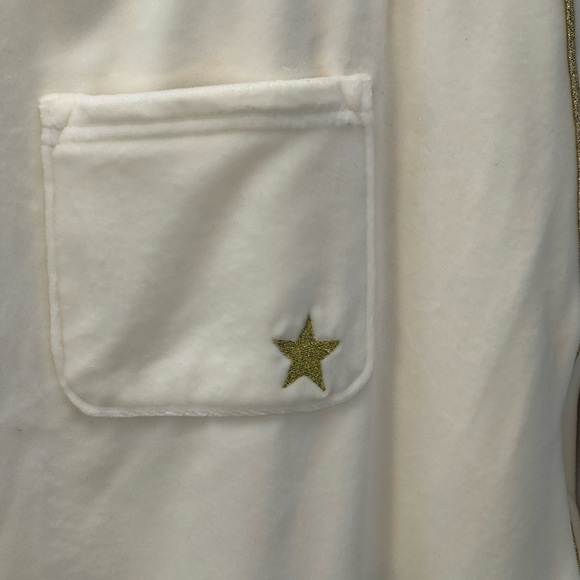 PJ Salvage Drawstring Gold Side Piping Lounge Sleep Jogger Pants - Stone - Large - Picture 3 of 9